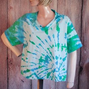 Tie-Dye Tee Cropped Large